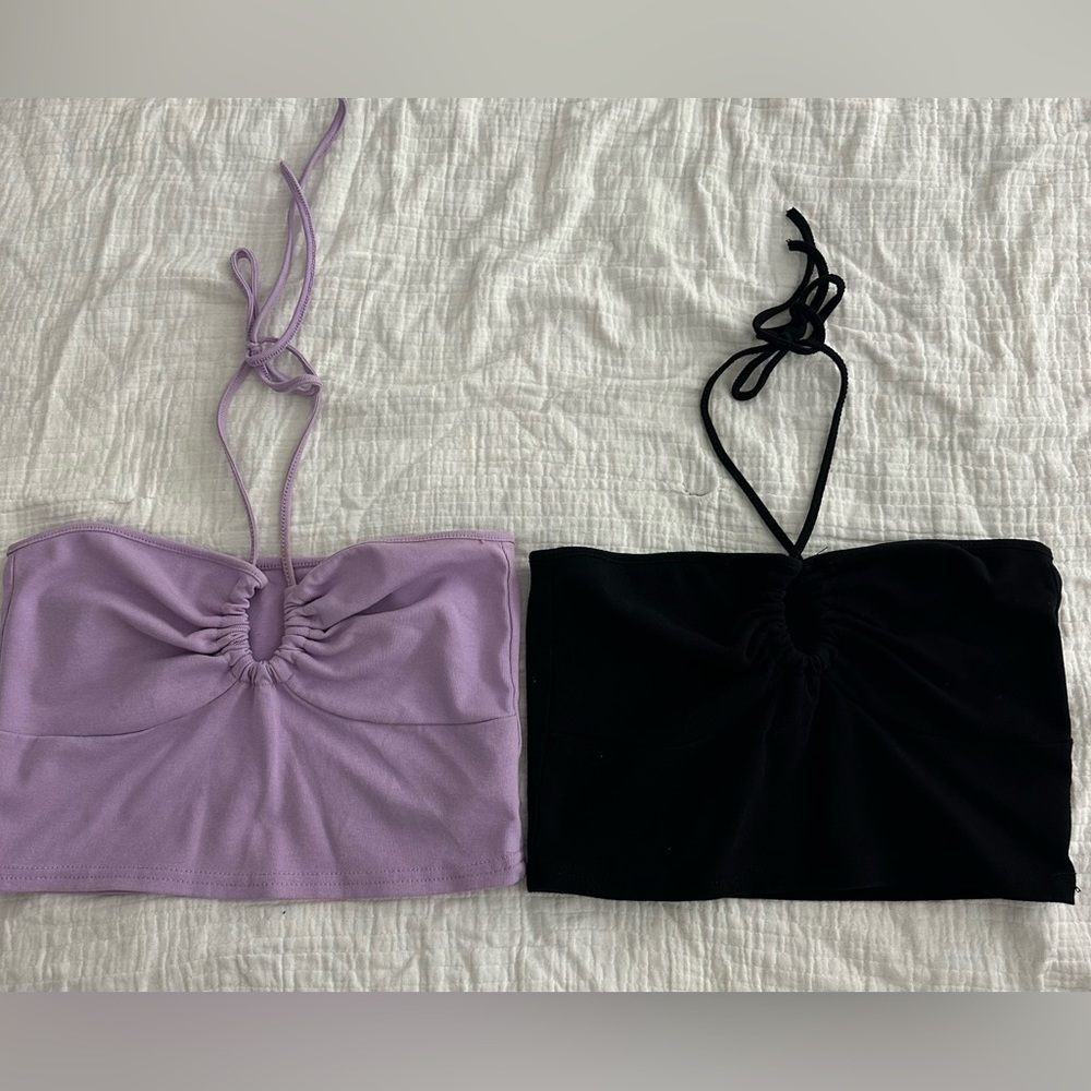 2 Halter going out tops